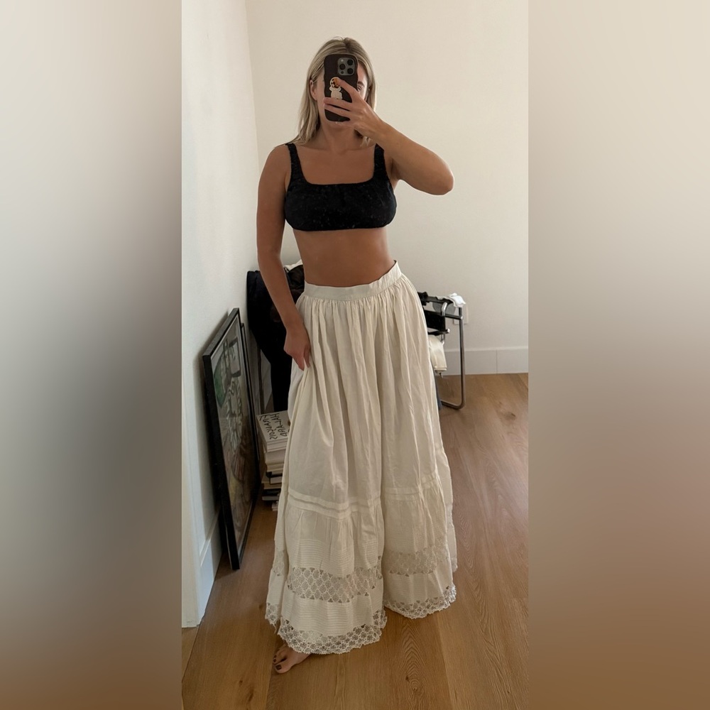 STUNNING Antique Edwardian Cotton Skirt/Petticoat